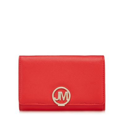 Red logo plate medium purse